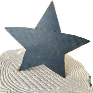 Blue wooden star decor rustic style patriotic